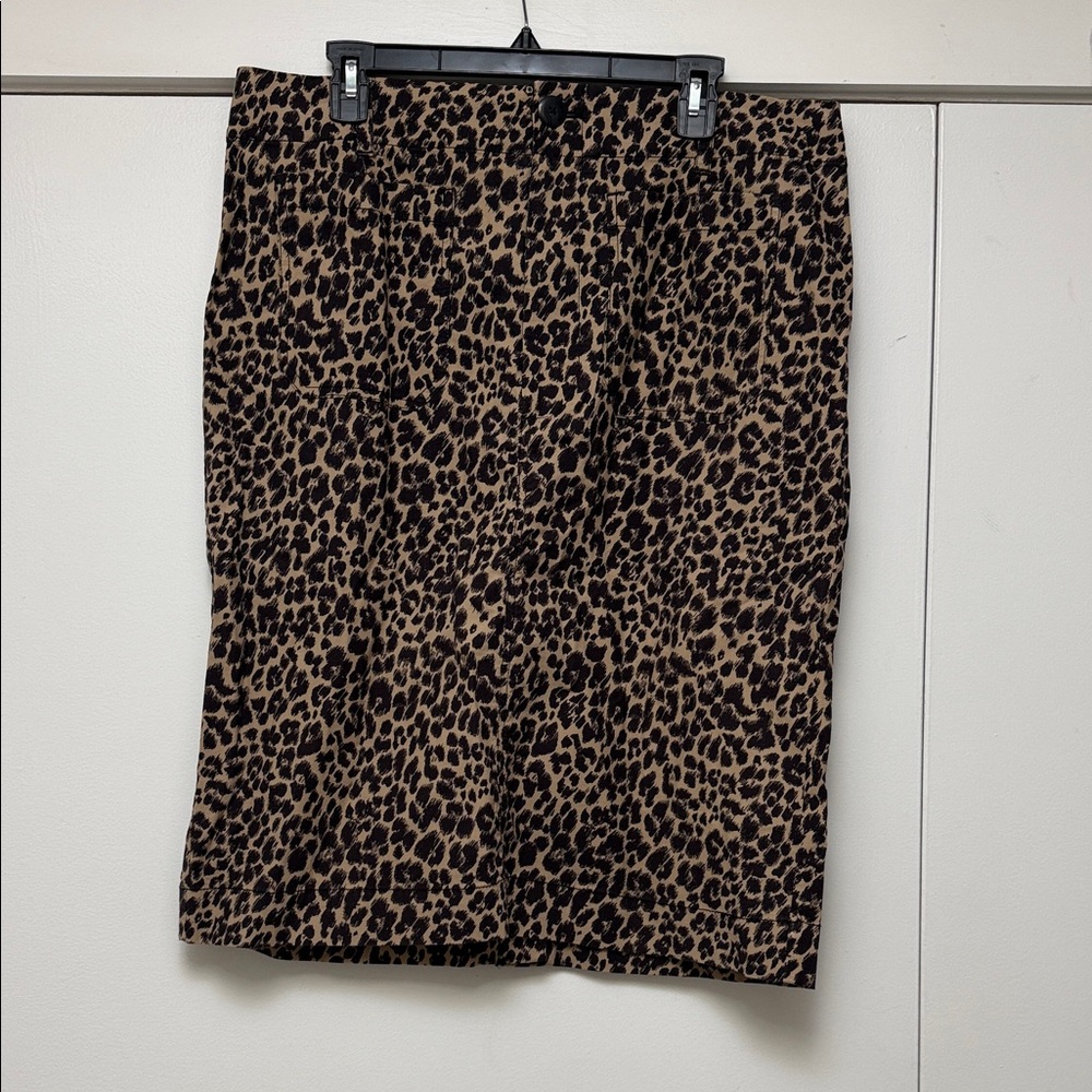 Maeve Anthropology Leopard Print Pencil Pencil Skirt